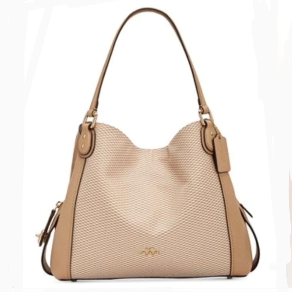 COACH Legacy Jacquard Edie 31 Shoulder Bag Tote Hobo Beechwood 28895 - Picture 2 of 16